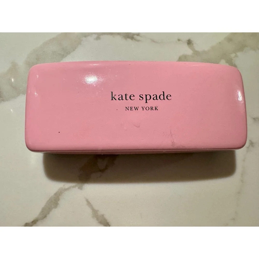 Kate Spade Authentic Hard Clamshell Eyeglasses Case Pink W Cloth Sunglasses